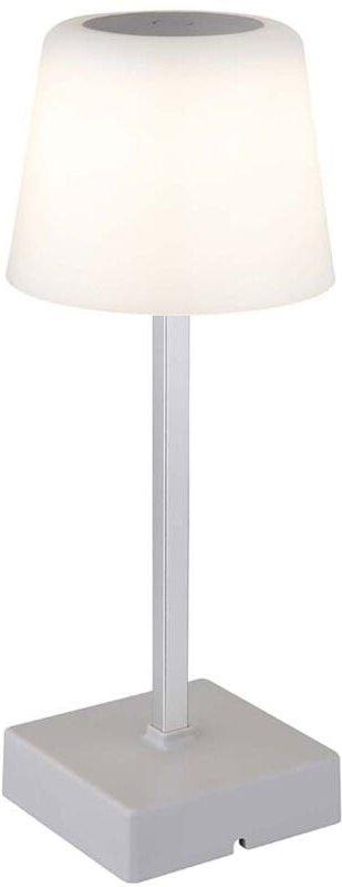 Globo - Tischlampe Nachttischlampe Schlafzimmerlampe silber opal Touchdimmer led 25,5 cm