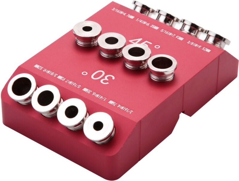 Bohrlochführungslehre für Winkelbohrungen im 30/45/90°-Winkel für abgewinkelte und gerade Löcher, Bohrschablone für Kabe...