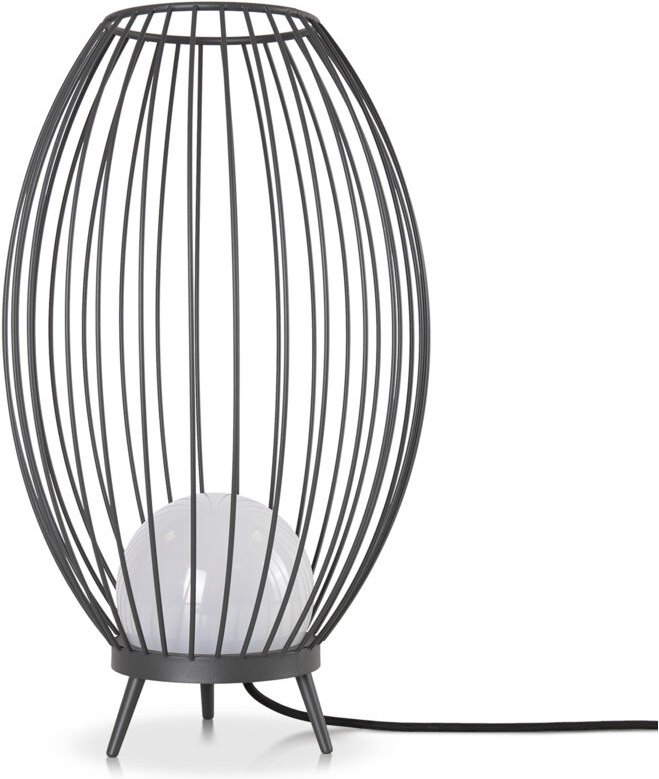 Thumbnail - Paco Home - Outdoorleuchte Stehleuchte Tischleuchte Außen Terrasse Garten ip 54 Kabel 3m Anthrazit (milchig), Stehleucht...