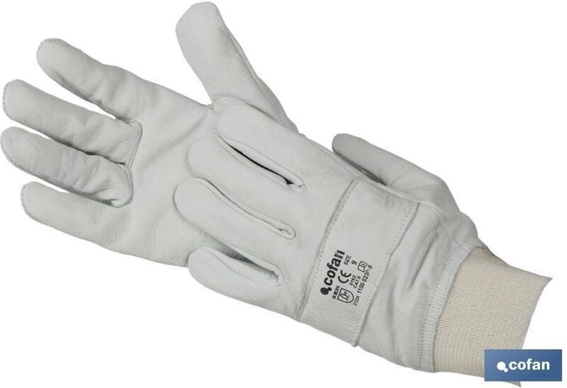 Cofan - Verstellbarer, verstärkter Handschuh aus Vollnarbenleder, Größe 11