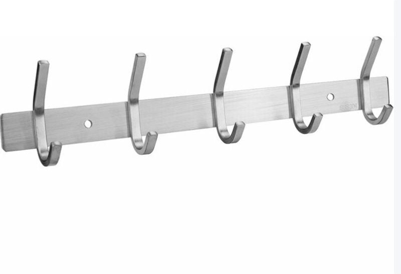 Linghhang - Wandhaken Garderobenleiste Edelstahl mit 5 Haken für Schlafzimmer, Badezimmer, Küche