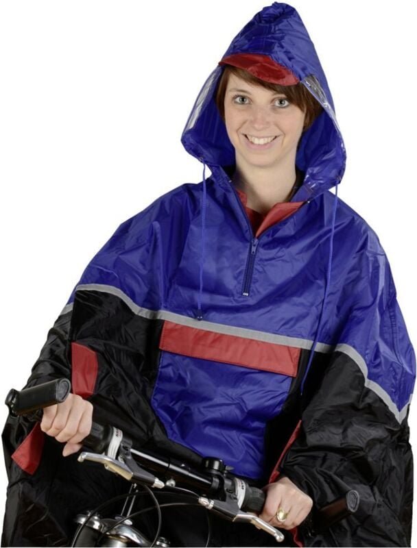 Fischer Regenponcho Deluxe mit Reflexmaterial Fahrradzubehör