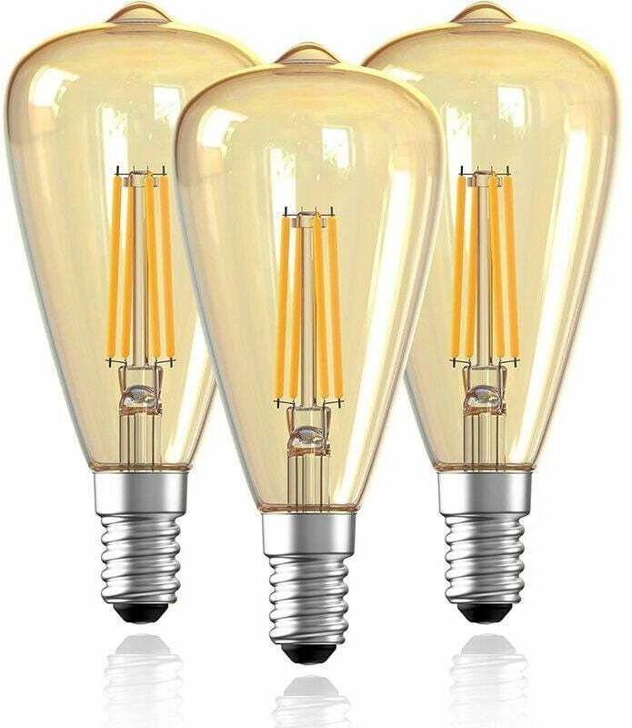 Jalleria - E14 Vintage-Glühbirne, LED-Edison-Glühbirne ST48 E14, dekorative Lampe, Retro-Edison-Glühbirne, Vintage-Antik...