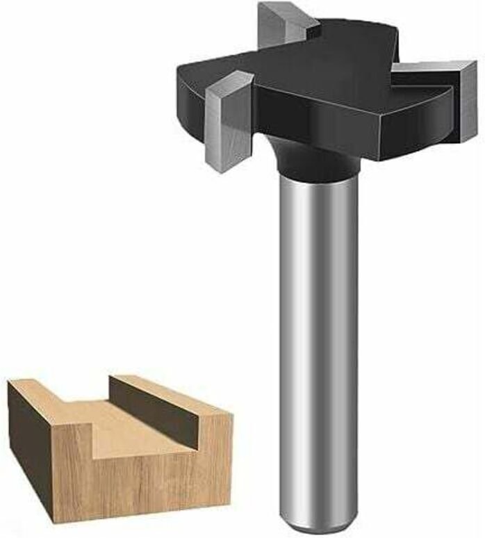 Jalleria - 6 mm Schaft CNC-Spoilboard-Schaftfräser, Oberflächenfräser, Wolframkarbid-Fräser für die Holzbearbeitung,