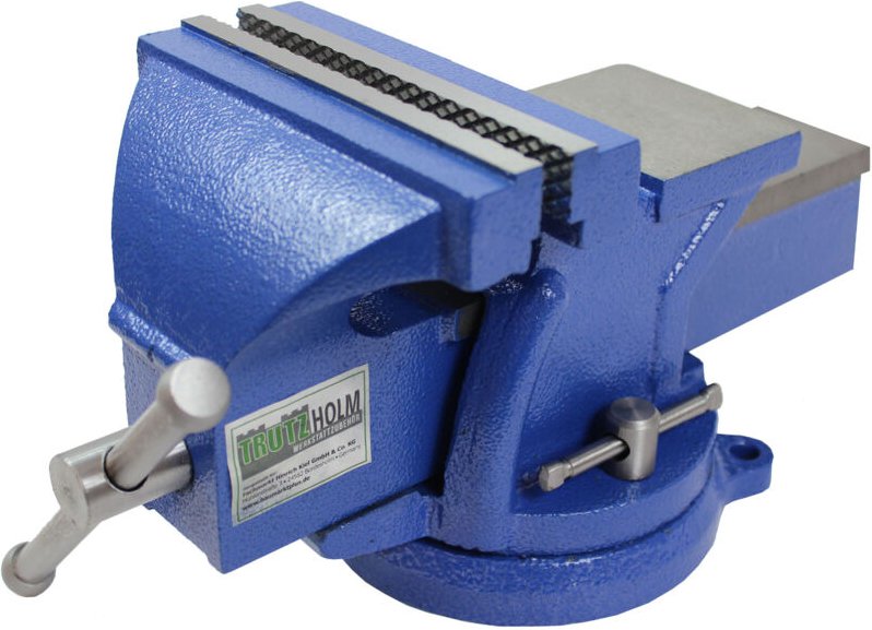 Baumarktplus - Schraubstock parallel 360° drehbar mit Amboss für Werkbank 150 mm / 6'