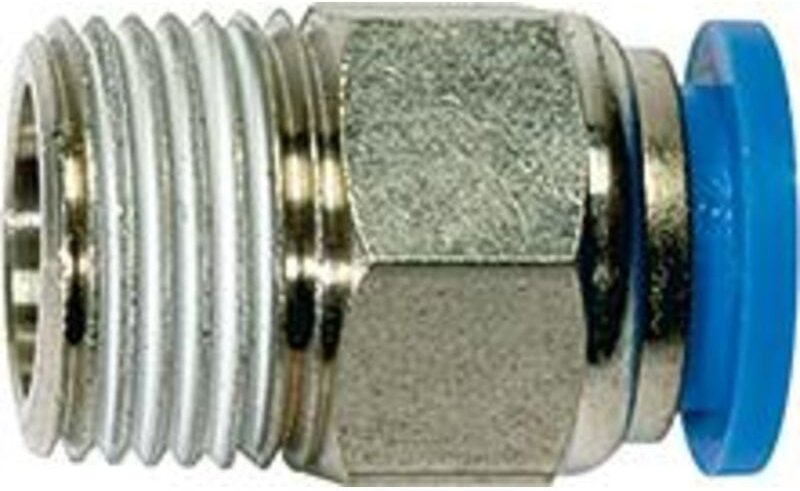 Riegler Gerade Steckverschraubung »Blaue Serie«, r 1/4 a., Schlauch-Ø 6