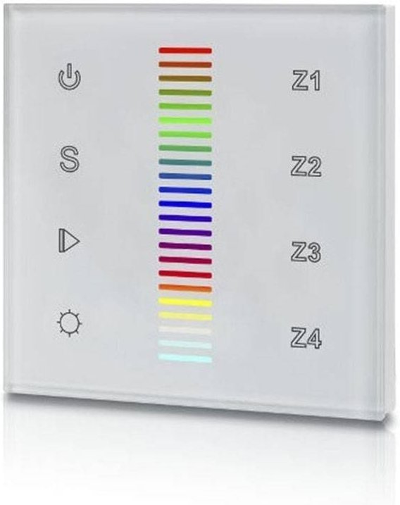 Sunricher - RGB-Tastschalter 12-24V-DC (4 Zonen) dali rgb touch color
