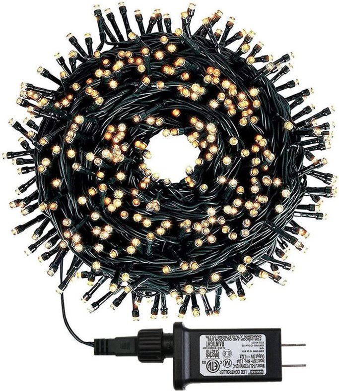 Kcvv - 20M 200 stücke led Lichterketten Weihnachtsbaum Kupferdraht Warmweiß Dunkelgrün