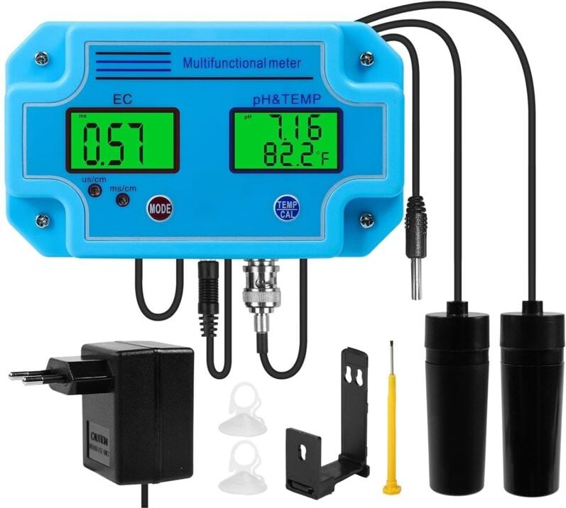 3 In 1 PH/EC/Temp Meter Wasser Detektor Wassertester Trinkwasser PH Messgerät Wasser Wassertest Aquarium ec Messgerät Le...