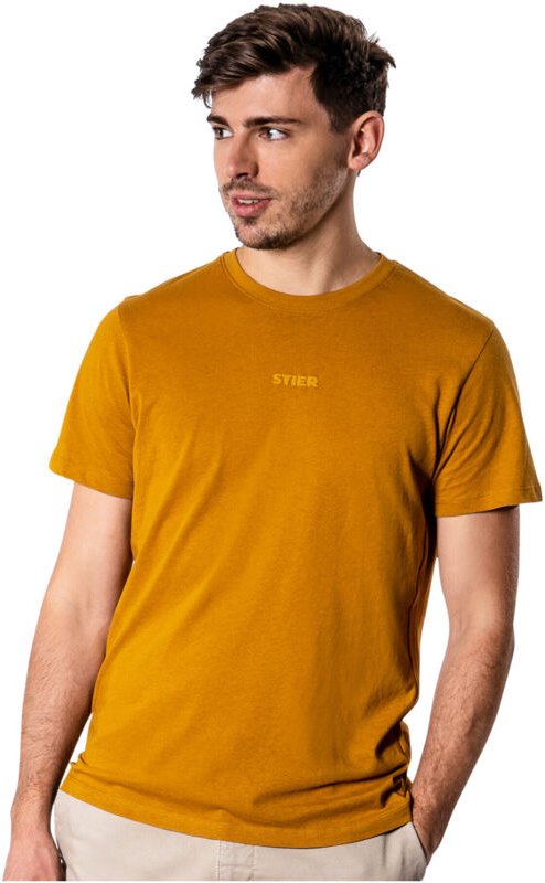 Basic Tee m Golden Brown - Stier