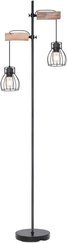 Globo - stehlampe - Mina - schwarz - metall - E27 - 15326-2SN