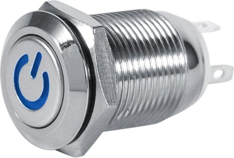 Ej.life - Keenso 12mm 3V Auto Power Metall Druckschalter wasserdicht led selbstsichernde Rast Druckknopf Schalter 1NO1NC...