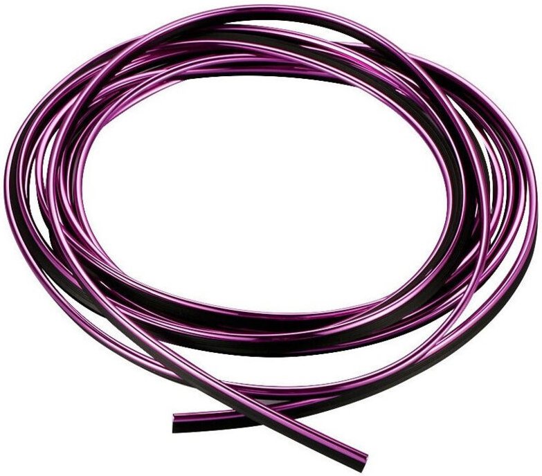 Trade Shop Traesio - Trade Shop - dekoratives profil streifen klebstoff chrom chrom lila WS1180 5 meter auto -