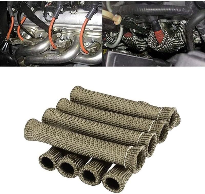 8er-Packung Zündkerzen-Hitzeschildabdeckungen, 2500 Grad Hochtemperatur-Hitzeschutzband