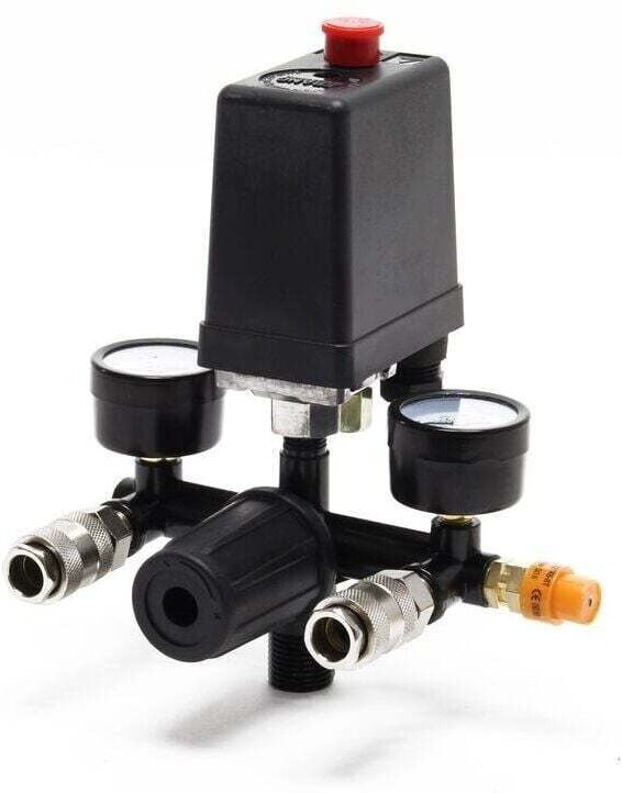 Régulateur de pression avec pressostat pour compresseur Pressostat 2 afficheurs- - ZVD