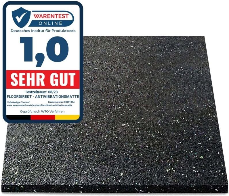 Antivibrationsmatte 5 mm Stärke 60 x 60 cm 1,7 kg
