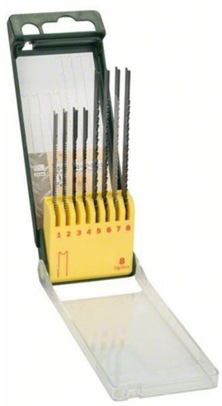 8tlg. Sägeblatt-Set in Kunststoffkassette Holz / Metall / Kunststoff (U-Schaft) - 2607019459 - Bosch