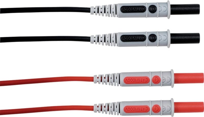 Thumbnail - Chauvin Arnoux - Messleitungs-Set 4 mm Sicherheits-Stecker 4 mm Sicherheits-Buchse 1.5 m Rot, Schwarz