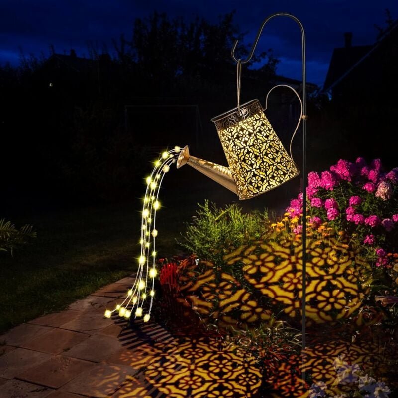 Thumbnail - Gießkanne mit Solar-Lichterkette, Gartendekoration, Gießkannen-Lichter, solarbeleuchtete Gießkanne für den Außenbereich,...