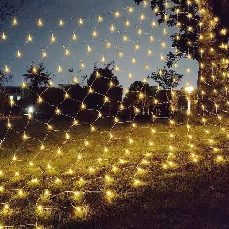 Netz-Lichterkette, 200 LED-Netzlichter, 3 m x 2 m, 8 Energiemodi, wasserdicht, dimmbar, für Schlafzimmer, Weihnachten, H...