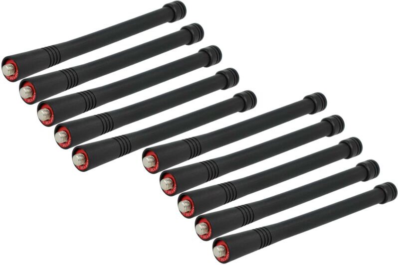 vhbw 10x Antenne kompatibel mit Motorola GP340, GP360, GP344, GP320, GP388, GP380 Funkgerät - 15,5 cm Schwarz