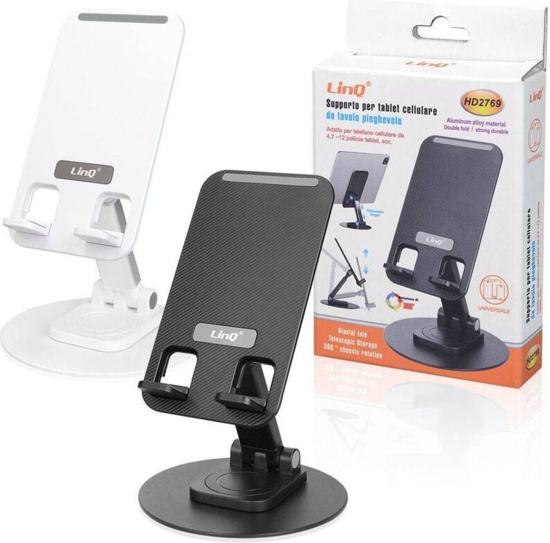 Thumbnail - Trade Shop Traesio - Trade Shop - 360° klappbarer universal-tischständer halterung für tablet-smartphone HD2769 -