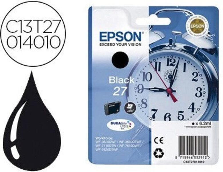Epson C13T27014012 Druckerpatrone 27 schwarz DURABrite Ultra Ink (C13T27014012)