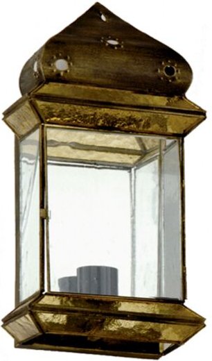 Thumbnail - Fabrilamp - Wandleuchte 3 Seiten 1xe27 bernsteinfarbenes Leder/Ambra 36x18x11 cm