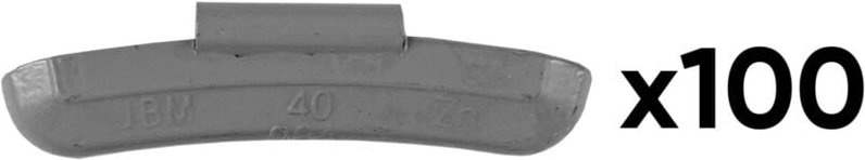 JBM54663 Schachtel mit 100 Gegengewichten aus Zink mit 40 g Klammer, speziell für Universalfelge