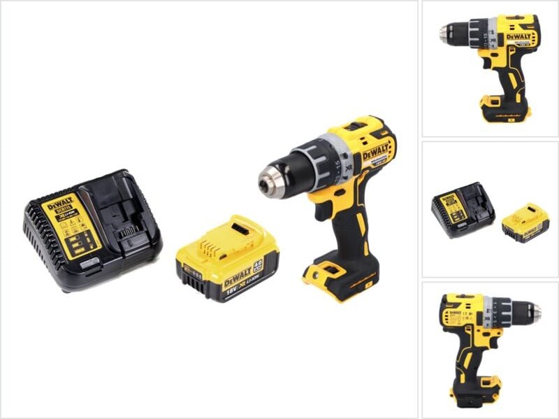 DeWalt DCD 791 M1 Akku Bohrschrauber 18 V 70 Nm Brushless + 1x Akku 4,0 Ah + Ladegerät