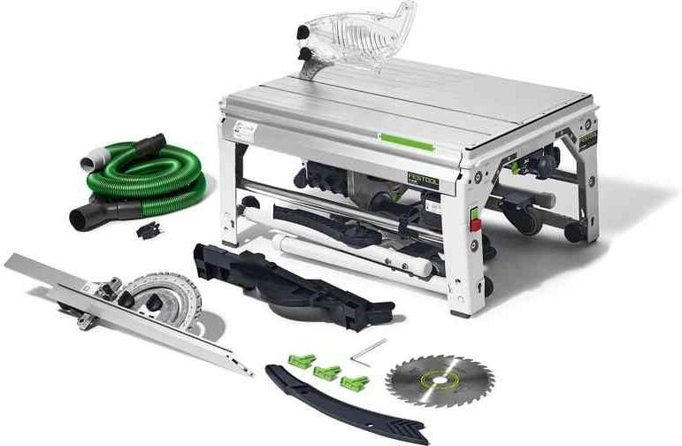 Tischzugsäge cs 70 ebg precisio, incl. 1x Kreissägeblatt, Absaug-Set, Zubehör, Karton - Festool