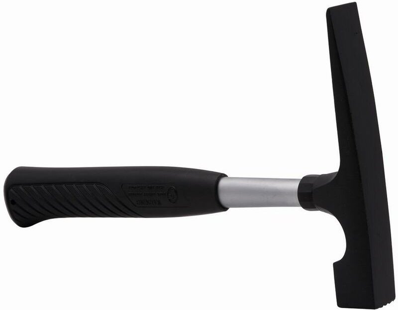 Ironside - Maurerhammer mit Stiel schwarz 850 g PVC-Handgriff mit Stahlrohr