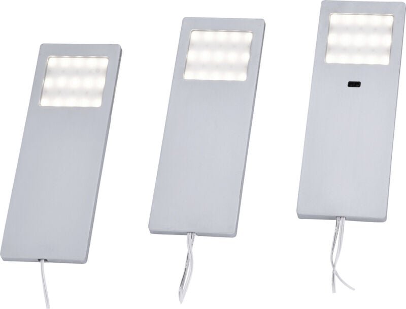 Helena LED-Unterbauleuchte 3er Set led led fest eingebaut 6 w Warmweiß Aluminium - Paul Neuhaus