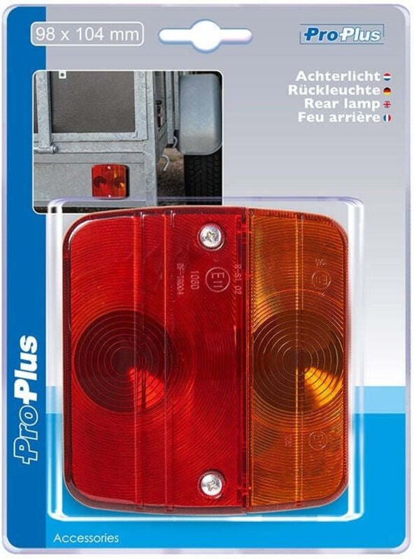 Ruckleuchte 4 funktionen 98x104mm im blister