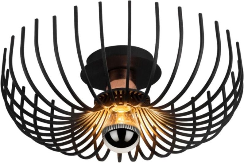 Schwarze Metallpendelleuchte LINDA