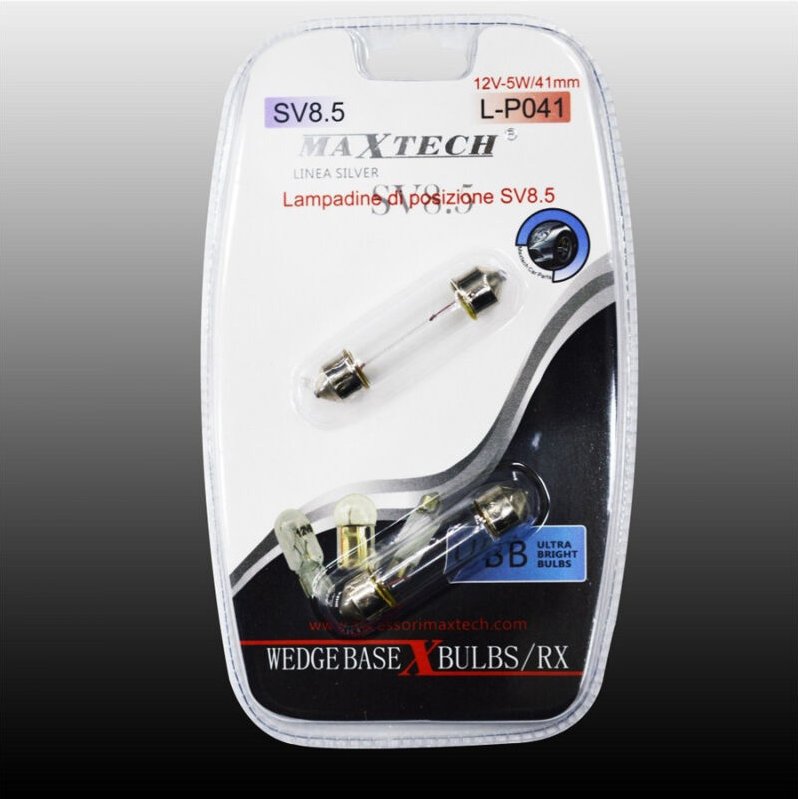 Maxtech - Trade Shop - SV8.5 L-P041 12V-5W/41MM ultra-helle glühlampen -