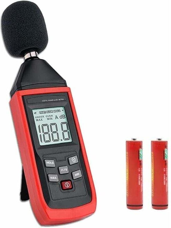 Dezibelmessgerät, 30 bis 130 dba Digitaler Schallpegelmesser Audio Noise DB Meter mit LCD-Hintergrundbeleuchtung Datumsa...