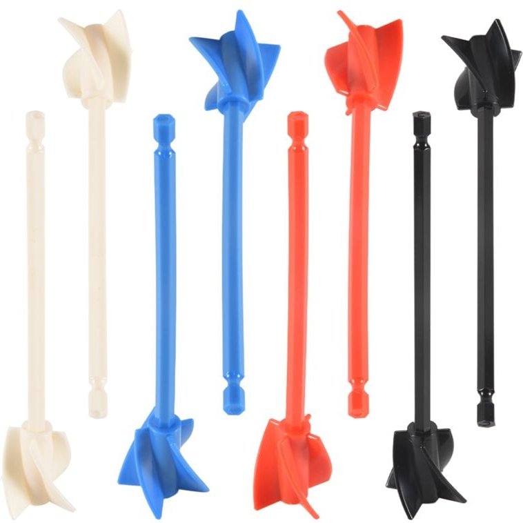 8-teilige Harzmischerpaddel, Epoxidaufsatz für kraftvolles Mischen, wiederverwendbarer Farbmischer, Rührer
