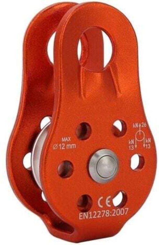 Flaschenzug aus Aluminiumlegierung, robuster Einzelseil-Flaschenzug zum Klettern mit 12 mm Seil, 26 kN - Lablanc