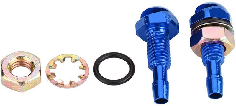 Eosnow 2 Stück Universal-Scheibenwaschdüsen aus Aluminiumlegierung für Autos, blau