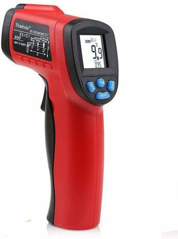 Laserthermometer Berührungsloses Thermometer Schwarz/Rot (-50 °C 550 °C (-58 °F 1022 °F) Infrarot-Thermometer Industriet...