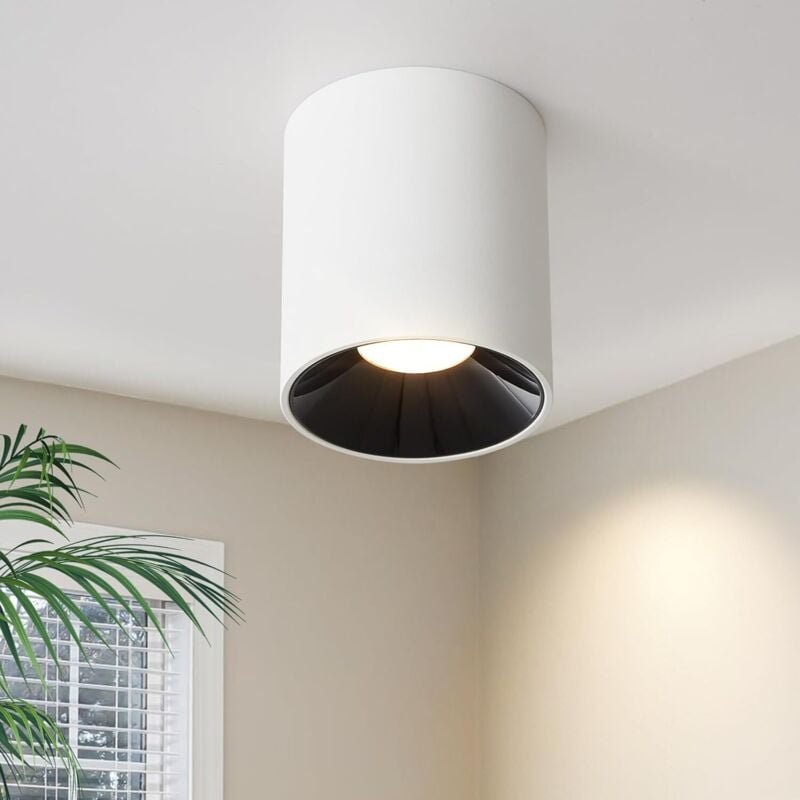 Thumbnail - Aufbaustrahler led Deckenspots Weiß - Aufbauspot Rund 7W Modern Klein Deckenleuchte Aufputz Warmweiß 3000K Flach Deckens...