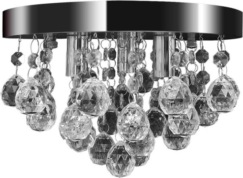Kronleuchter Deckenleuchte Kristall Design Lüster Chrom Vidaxl