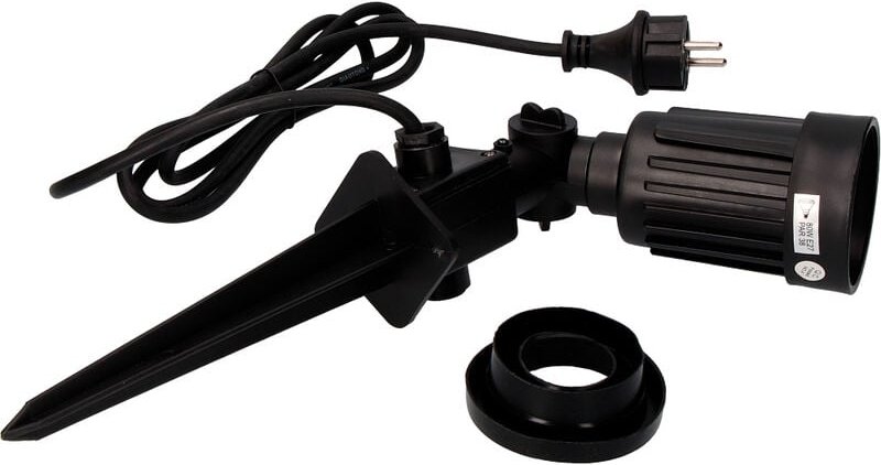 Gartenstecker schwarz 1-flammig E27 EDM 73111