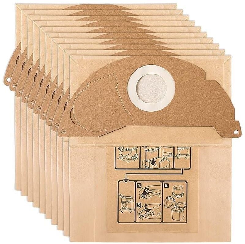 15 Staubsaugerbeutel Kärcher WD2 MV2 6.904-322.0 wd 2.200 WD2250 A2004 A2054 A2099, Ersatz für Kärcher Staubsauger Ymyny