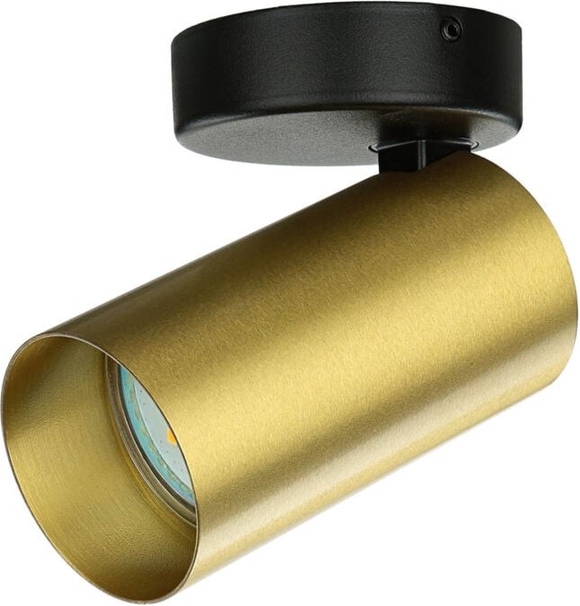 Thumbnail - Licht-erlebnisse - Deckenstrahler klein 1-flammig Messing Schwarz GU10 Deckenlampe Deckenleuchte