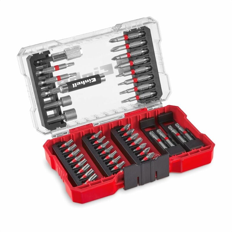 M-case 42-tlg. Bit-Set (25-mm-Bits, 50-mm-Bits, Magnethalter, Steckschlüssel, Schnellwechselbithalter inkl. Aufbewahrung...