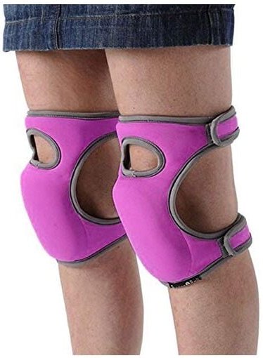 1 Paar Garten-Knieschoner aus weichem Schaumstoff mit Doppelgurten für die Gartenreinigung und Bodenreinigung.