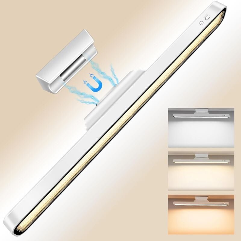 LED-Lichtleiste unter dem Küchenschrank, 32 cm, mit Akku, dimmbare, wiederaufladbare, kabellose Lichtleiste, abnehmbare,...