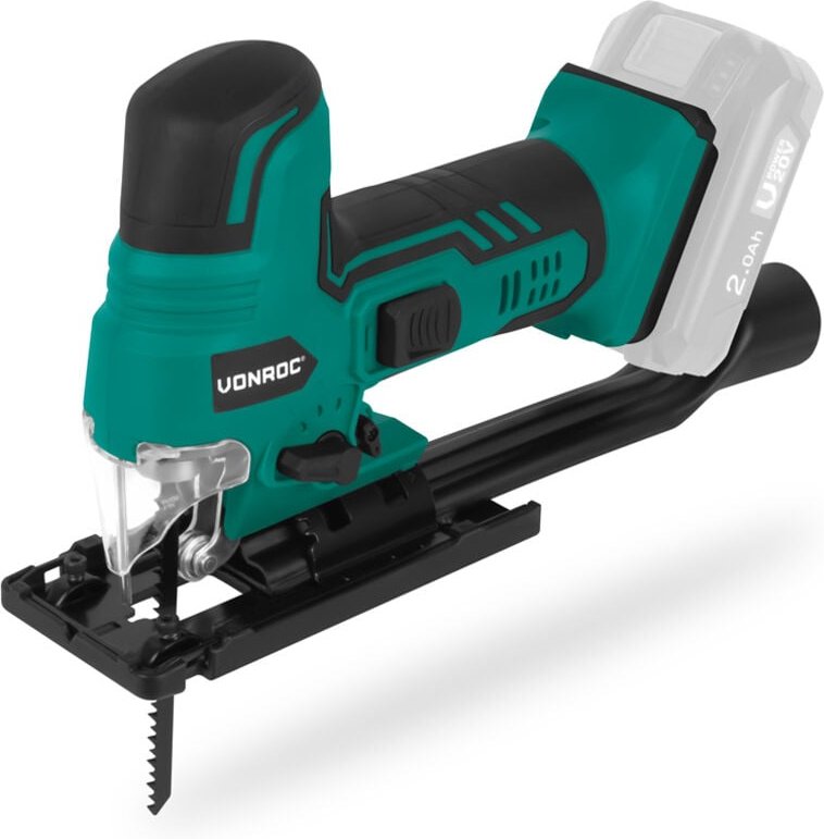 Vonroc - Stichsäge 20V - Exkl. Akku und Schnellladegerät - 2 Sägeblätter